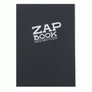 Clairefontaine Lot de 5 Cahier encollé Zap Book de 160 feuilles de papier croquis blanc, 80 g/m², A5, couv. Noire - 3329680033649