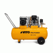 Compresseur à courroie 100 Litres 2.5 CV 1.9 kW 230V AC Pression 10 Bar VITO - jaune acier 5604612642129