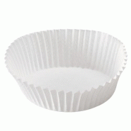 ECOPACK Caissettes papier blanc standard ingraissable - ø 8 x 3 cm (10000 unités) - blanc papier SE1208