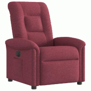 Fauteuil inclinable électrique Rouge bordeaux Tissu Modèle Fervessa - 8721102962196