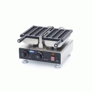 Gaufrier professionnel emoji rotatif - 3 sucettes sur bâton - inox, 230V Gaufrier professionnel emoji rotatif - 3 sucettes sur bâton - inox, 230V