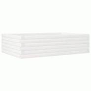 Helloshop26 - Jardinière bac lit surélevé plantes fleurs terrasse jardin 90 x 60 x 23 cm bois de pin massif blanc 02_0038009 - 3000217650330