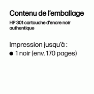 HP 301 cartouche d'encre noir authentique_0