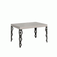 Itamoby Table Extensible En Cachemire Karamay 140/400X90 Cm Avec Pieds Anthracite - gris multi-matériau VE140TAKRY400-CH-AN