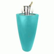 Plast&ampamp#039Up Rotomoulage Pot conique 3 en 1pot de fleurs- mange debout-seau a champagne dessus inox - MENTHEFRAICHE - bleu 0750122560622 Plast&ampamp#039Up Rotomoulage Pot conique 3 en 1pot de fleurs- mange debout-seau a champagne dessus inox - MENTHEFRAICHE - bleu 0750122560622