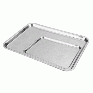 Plateau de service en inox 31x24cm