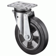 Roulette pivotante de charge lourde N100 D. De la roue 160 mm cap. Charge 300 kg caoutchouc 138 mm 110 mm BS ROLLEN