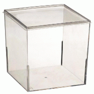 Saladier Cub' PS transparent 1500ml - par 45