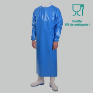 Tablier à manches CE polyuréthane 200 microns blanc ou bleu - TABPUBL-MN07/MLM_0