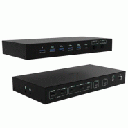 USB-C KVM Dock PRO for Three Hosts, Dual Video, with 2x Power Delivery, max 92W