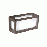 Zafferano Applique et Plafonnier IP54 en Aluminium Verni Corten, Style Moderne pour Intérieur et Extérieur, Culot E27, Dimensions 12,2x25x9,5 cm - m