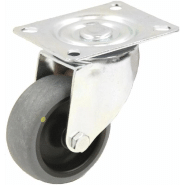 Roulette pivotante de 100 mm avec caoutchouc thermoplastique gris conducteur d'électricité sur le po Roulette pivotante de 100 mm avec caoutchouc thermoplastique gris conducteur d'électricité sur le po
