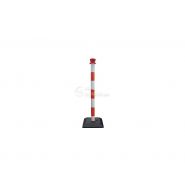 1632187 poteau de signalisation - aua signalétique - pvc - rouge/blanc