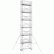 Échafaudage roulant aluminium DOCKER 85 version garde-corps EXMDS - Hauteur de travail : 13,90 m - DUARIB - 7130122 Échafaudage roulant aluminium DOCKER 85 version garde-corps EXMDS - Hauteur de travail : 13,90 m - DUARIB - 7130122