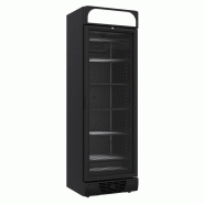 Armoire congÉlateur professionnel une porte vitrÉe noir 382 litres avec panneau lumineux - 7464.0060