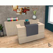 Comptoir d'accueil Delta Plus - Mobel Linea - 144, Chêne Canadien, Non