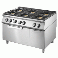 Cuisinière gaz sur four gaz statique gn 2/1 avec 6 brûleurs puissan... - PVS70120CFG