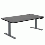 Décoshop26 - Bureau table d'ordinateur réglable en hauteur électriquement 160 x 80 cm HDF noir acier gris anthracite 04_0006049 - gris 3000261617877 Décoshop26 - Bureau table d'ordinateur réglable en hauteur électriquement 160 x 80 cm HDF noir acier gris anthracite 04_0006049 - gris 3000261617877