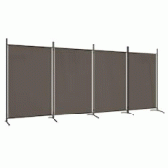 Décoshop26 - Séparateur de pièce cloison 4 panneaux 346 x 180 cm tissu anthracite et fer DEC030827 - 3000258142078 Décoshop26 - Séparateur de pièce cloison 4 panneaux 346 x 180 cm tissu anthracite et fer DEC030827 - 3000258142078