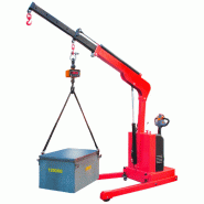 Grue d'atelier 1000 kg - porte à faux - Hauteur de levage 3,73 m - Déplacement électrique sur batterie MW Tools CAT1000E