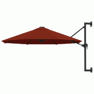 Helloshop26 - Parasol mural avec mât en métal 300 cm orange 02_0008684 - orange métal 3000462982729