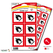 Planches de 6 panneaux adhésifs 80x80 mm produits dangereux - PADLPN-NV02/DG02_0