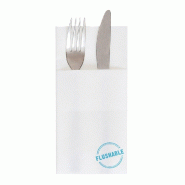 Serviette étui compostable airlaid blanc 33x40cm - par 700