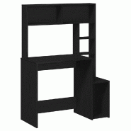 VidaXL Bureau avec étagères noir 100x45x140 cm bois d'ingénierie Modèle Vega Edge - 860437