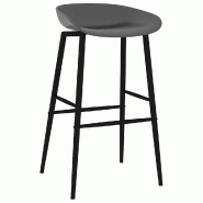 VidaXL Chaises de bar lot de 4 gris Modèle Titan Nova Pro - gris 248169