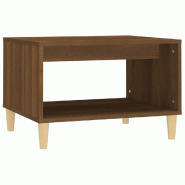 VidaXL Table basse Chêne marron 60x50x40 cm Bois d'ingénierie Modèle Sirius Nordique Plus - 817521