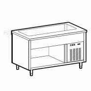 Élément bain-marie sur armoire chauffante, 4x GN 1/1_0