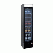 Armoire à boisson étroite avec porte vitrée battante noire 0/+7°c -... - PVBC125C