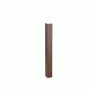 Borne D'Éclairage Extérieur Tower Avec Ampoule E27 Max 20W Ip54, Aluminium Peint, Acier Corten, Hauteur 90 Cm - Perenz - marron 8023559548153