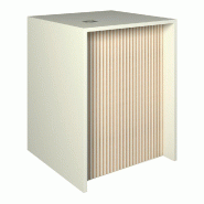 Comptoir blanc et Vertigo T01 MDF naturel et blanc mat avec tiroir 60x70x90cm