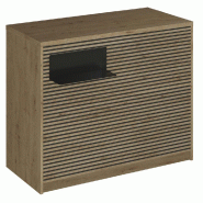 Comptoir Vertigo H T01noir spl.Gauche L120cm 2tabl.Couliss.4tab.Amovib.Chênecl
