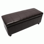 Décoshop26 - Banc banquette de rangement cuir reconstitué marron 112x45x45cm BAN04013 - marron 3000059723841 Décoshop26 - Banc banquette de rangement cuir reconstitué marron 112x45x45cm BAN04013 - marron 3000059723841