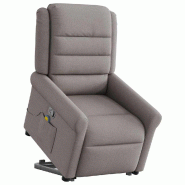 Fauteuil inclinable de massage Taupe Tissu Modèle Derlonia - 8721102963131