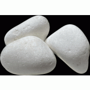Galet 60/90 blanc Antic - Calcaire marbrier, Blanc crème, Roulé, 1.5 ton/m3