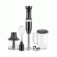 Mixeur plongeant et fouet combinés 20 cm - Noir - KitchenAid - 8003437619564