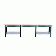 PROREGAL Etabli BUFFALO WOOD avec 3x Tiroir| HxLxP 86,5x300x75cm | Capacité de Charge 1000kg | Anthracite - noir métal PR_RS157-94 PROREGAL Etabli BUFFALO WOOD avec 3x Tiroir| HxLxP 86,5x300x75cm | Capacité de Charge 1000kg | Anthracite - noir métal PR_RS157-94
