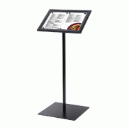 SHOWDOWN Displays Exposiciónate Présentoir Porte Menu Verrouillable 2x A4 LED MBSCZN2xA4C9005LED - noir aluminium 05.08.010/002_0