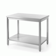 Table de travail inox centrale avec étagère 800x600x900 à monter - P930106080
