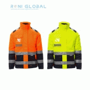 Veste haute visibilité femme en polyester - HISPEED PAYPER - bandes 3M, capuche escamotable, rembourrée, coupe regular_0