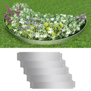 Vidaxl bordure de pelouse 5 pcs acier galvanisé 100 x 20 cm 142668 Vidaxl bordure de pelouse 5 pcs acier galvanisé 100 x 20 cm 142668