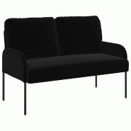 VidaXL Canapés avec coussin 110cm Noir Contreplaqué Modèle Riviera - 42023460
