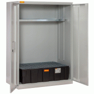 Armoire à fûts 14/20 avec bac de rétention PE 250 litres et caillebotis acier galvanisé - CEMO - 11572F Armoire à fûts 14/20 avec bac de rétention PE 250 litres et caillebotis acier galvanisé - CEMO - 11572F