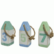 Borne d'amarrage en bois 6x6x15cm - 3 modèles possibles