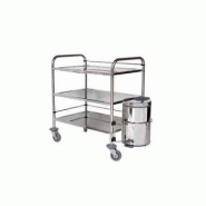 Chariot de soins en inox sur mesure avec plateaux, tiroirs et accessoires