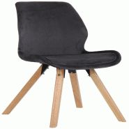 Décoshop26 - Chaise de salle à manger x1 style scandinave en tissu velours gris foncé 10_0002309 - gris 3000250951531