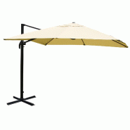DĂ©coshop26 - Parasol professionnel restaurant pour jardin terrasse, 3x4m (Ă5m) polyester aluminium/acier 26kg crĂšme sans support, 04_0003311 - beig DĂ©coshop26 - Parasol professionnel restaurant pour jardin terrasse, 3x4m (Ă5m) polyester aluminium/acier 26kg crĂšme sans support, 04_0003311 - beig